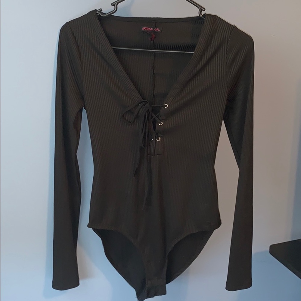 Black tie up onesie
